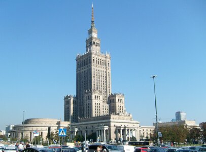 Warsaw the city centre monument photo