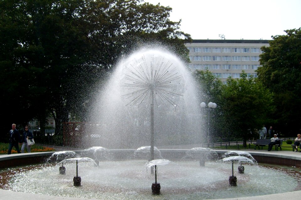Stream of water park drops