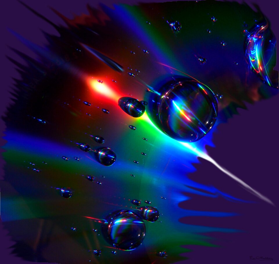 Light refraction abstract
