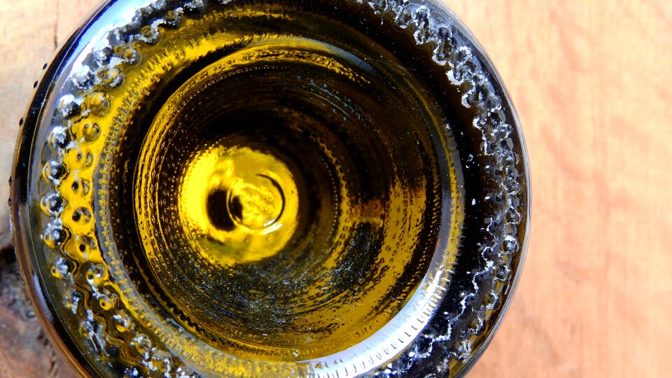 A bottle of wine green bottle glass bottle