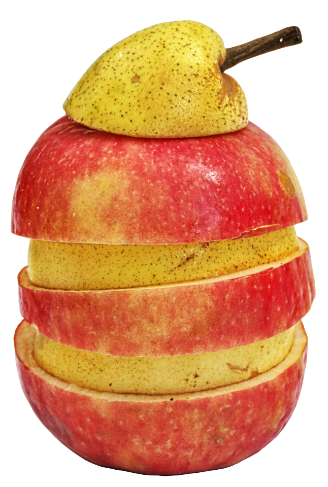 Fruit slices discs pear
