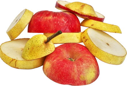 Fruit slices discs pear