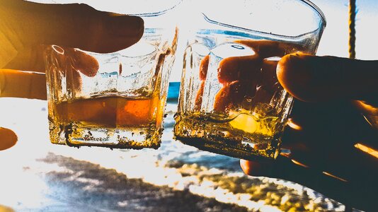 Beverages glasses together photo