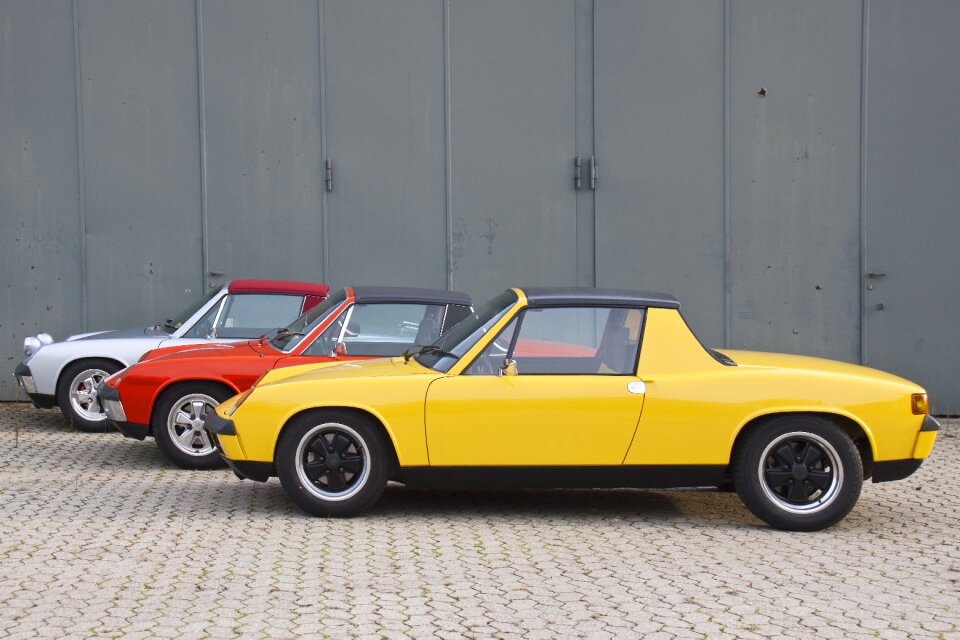 Porsche 914 three colorful