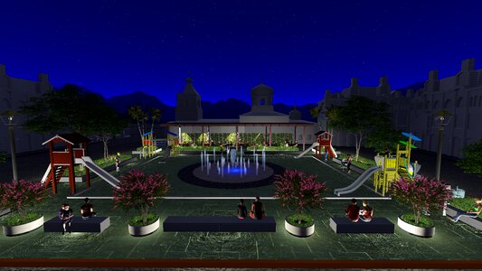 Park plaza urban square