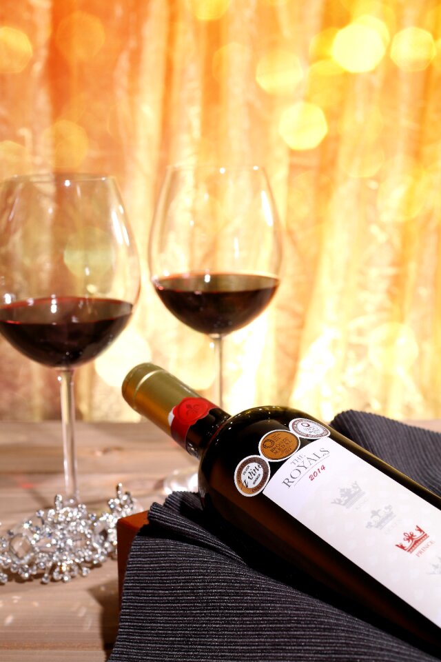 Glass of wine wine bottles drink