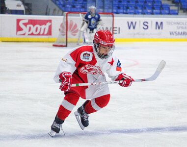Hockey player winter winter sports