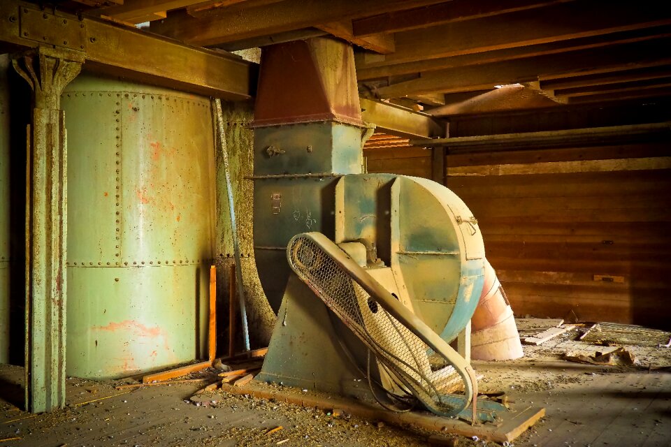 Abandoned machine bottling plant