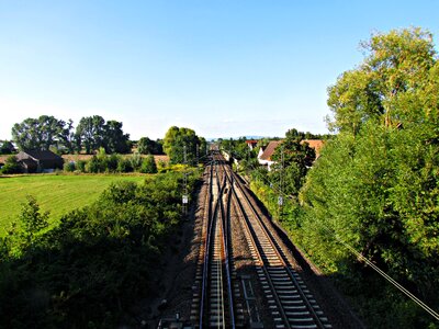 Railroad tracks transport way