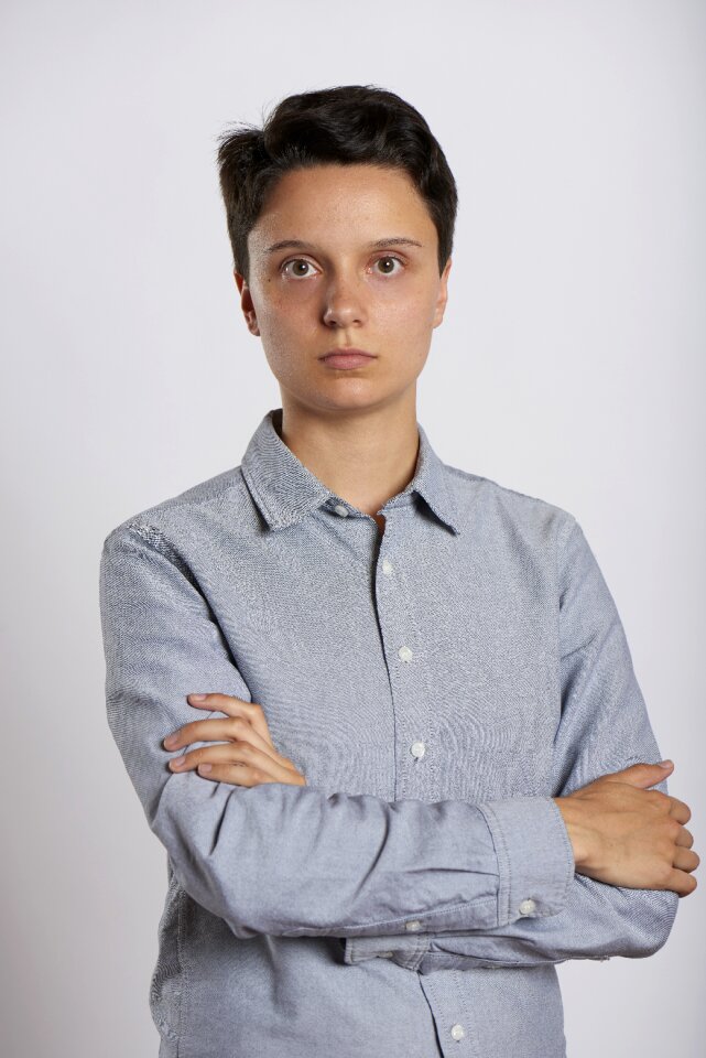 Portrait face looking