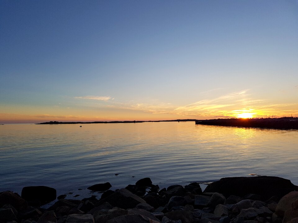 Sunset sea water