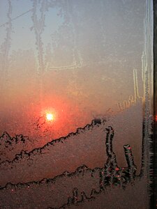Glass ice pattern frozen