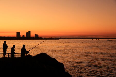 Gold coast fishing sunset