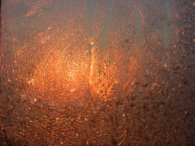Glass ice pattern frozen