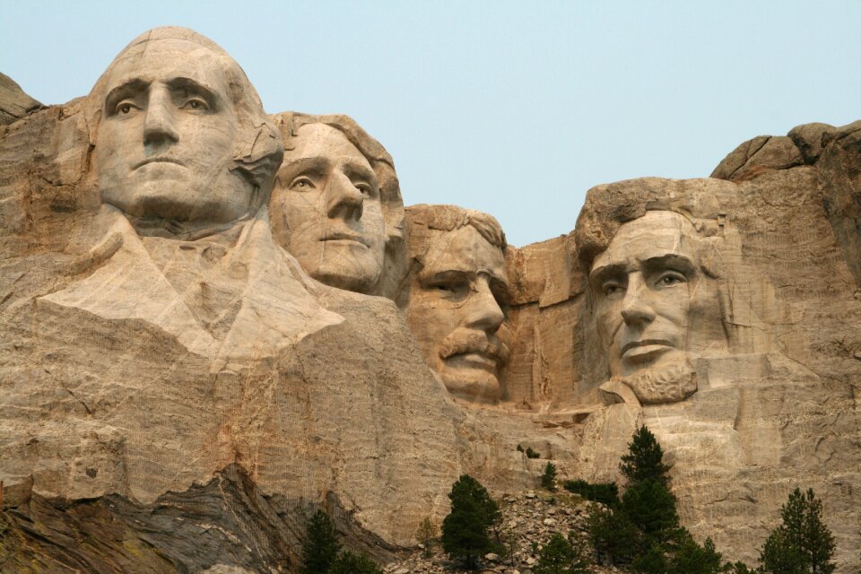 Presidents sculpture stone