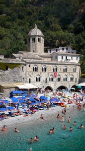 Sea umbrellas holidays photo