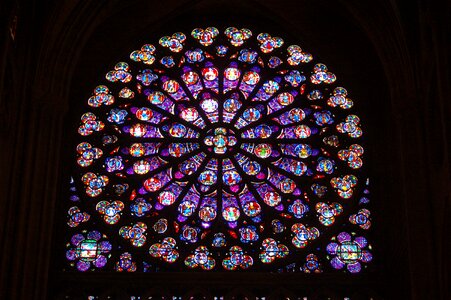 Glass mosaic rose window