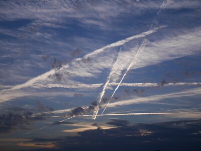 Blue contrail drama photo