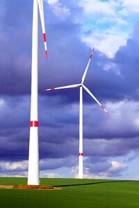 Electricity production wind turbine in the construction