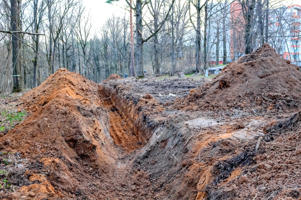 Work strip excavation