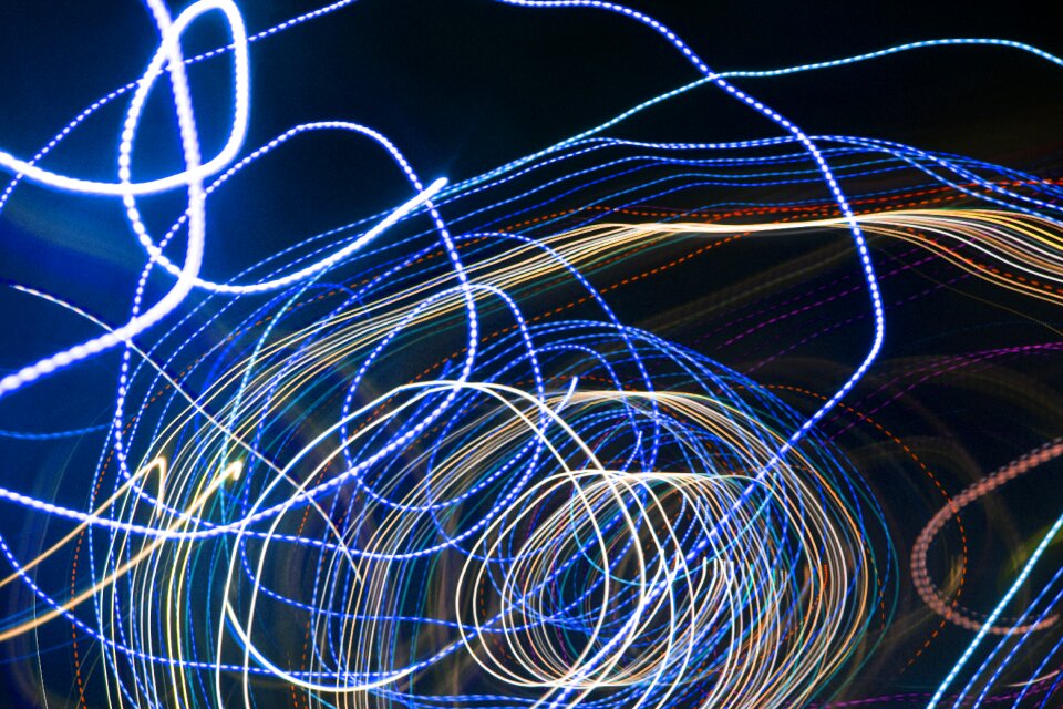 Light painting bright shiny