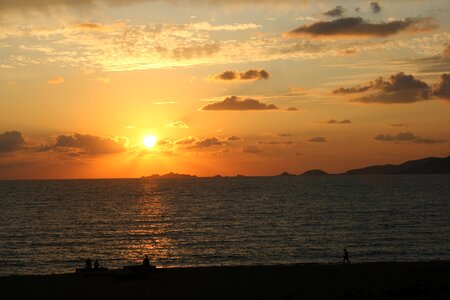 Sunset sun corsican