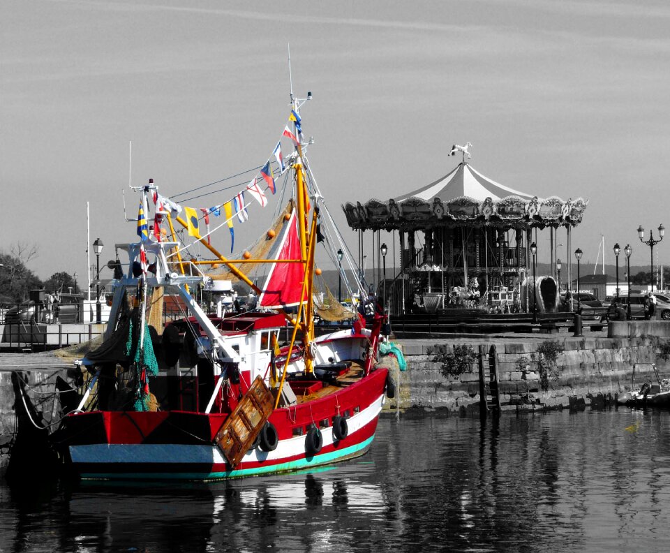 Sea wharf normandy