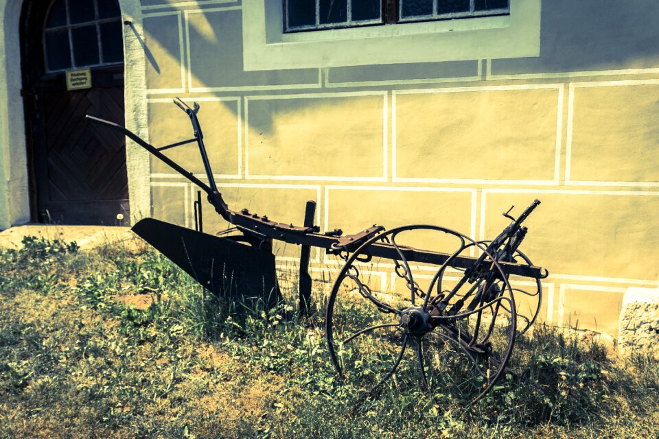 Plow agricultural machine ploughing