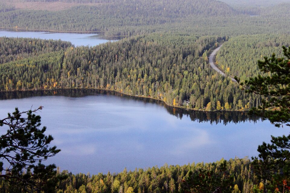 Landscape autumn smooth surface
