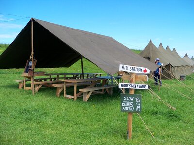 Second war landing normandy military encampment photo