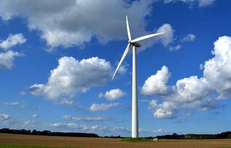 Renewable energy windmill wind park photo