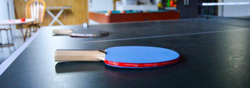 Ping pong table blue table photo
