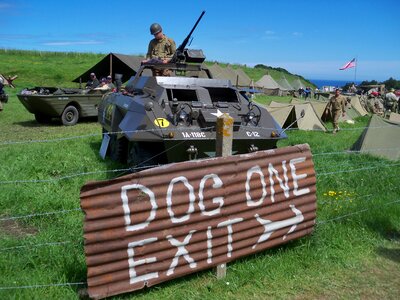 Landing dday field american photo