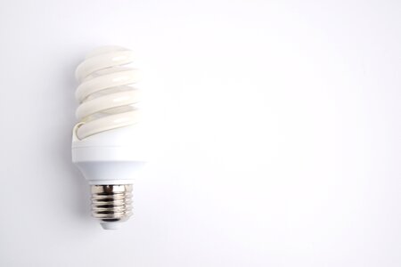 White background bulb photo