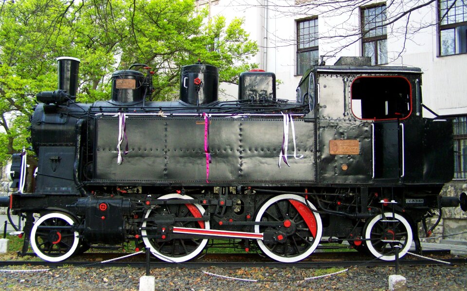 Steam engine rail transport old locomotive