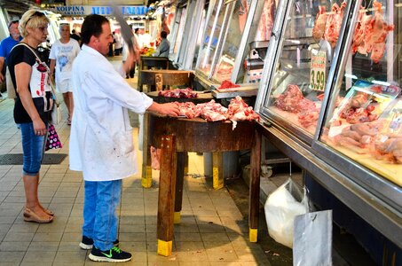 Meat fish market photo