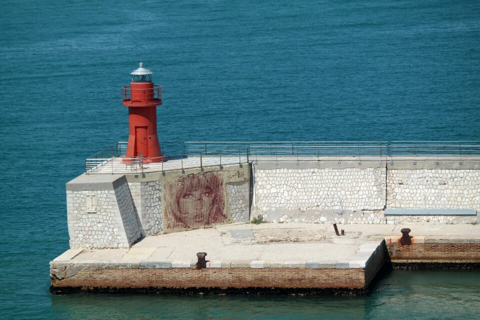 Artwork harbour wall water