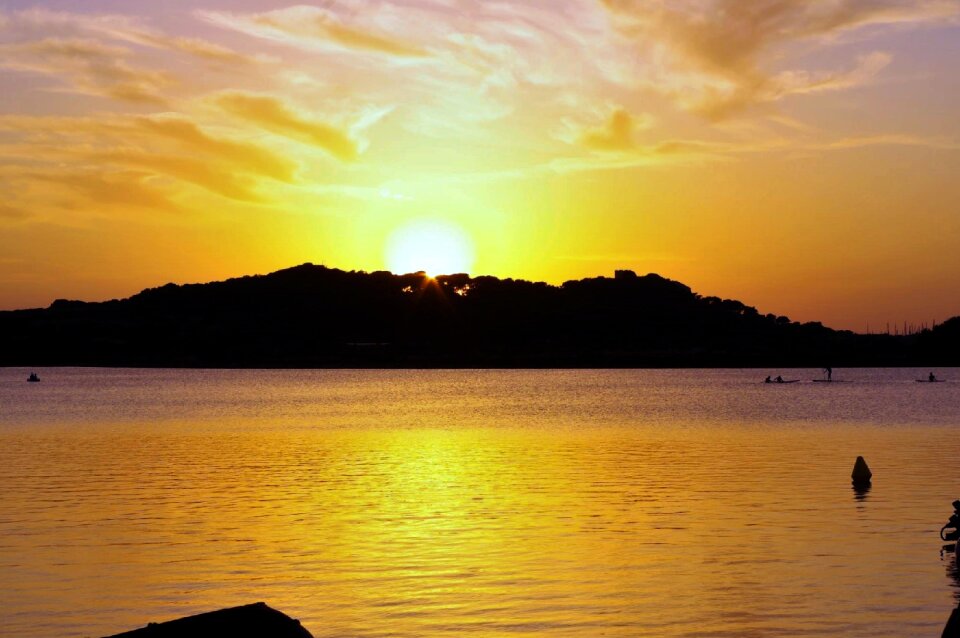 Mediterranean sea holiday sunset