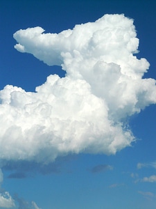 Clouds form blue white