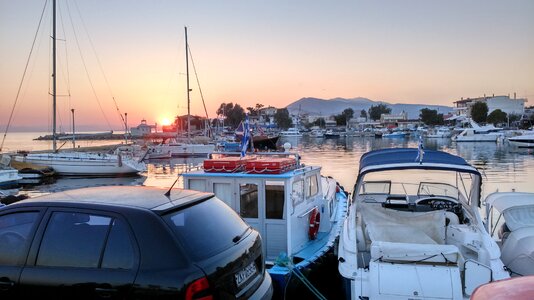 Attica greece sunset