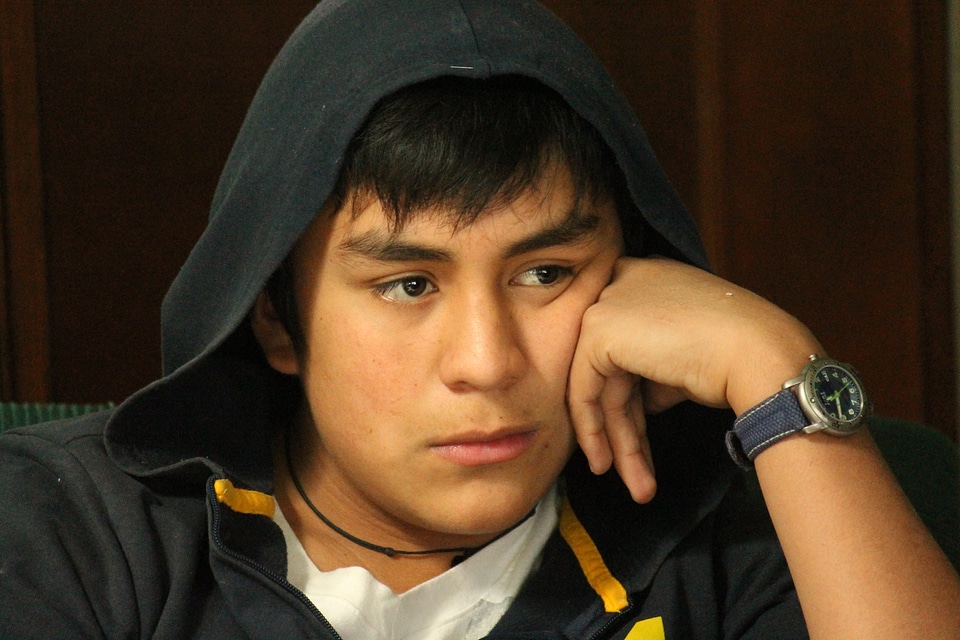 Teen young hooded clock