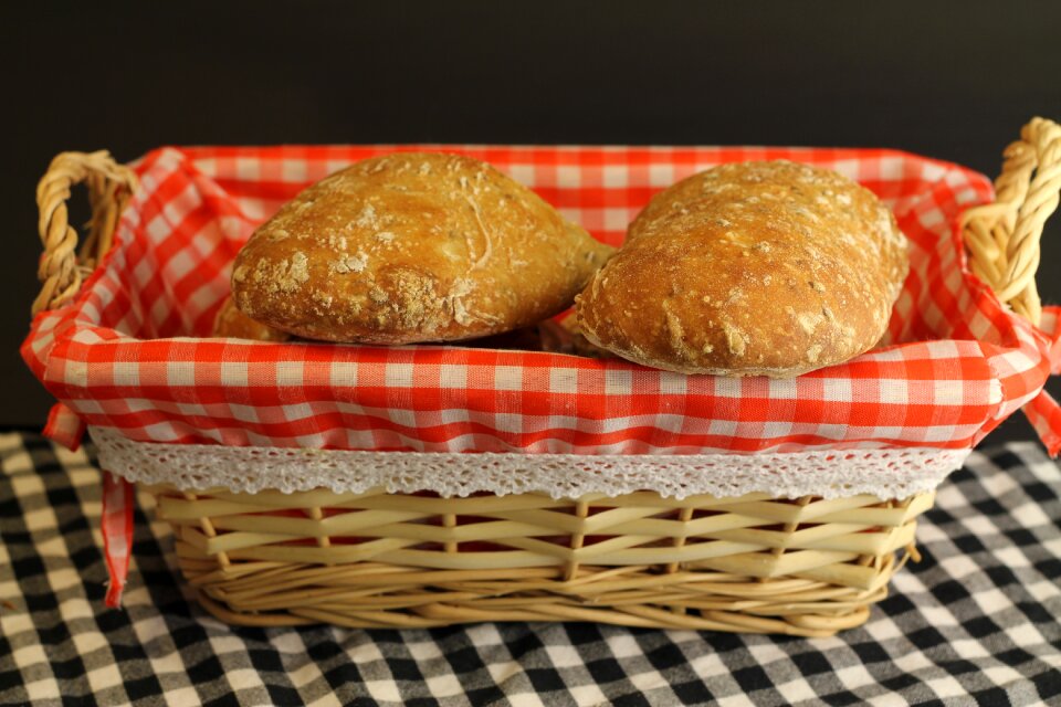 Homemade basket breakfast
