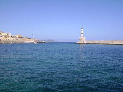 Crete port greece photo