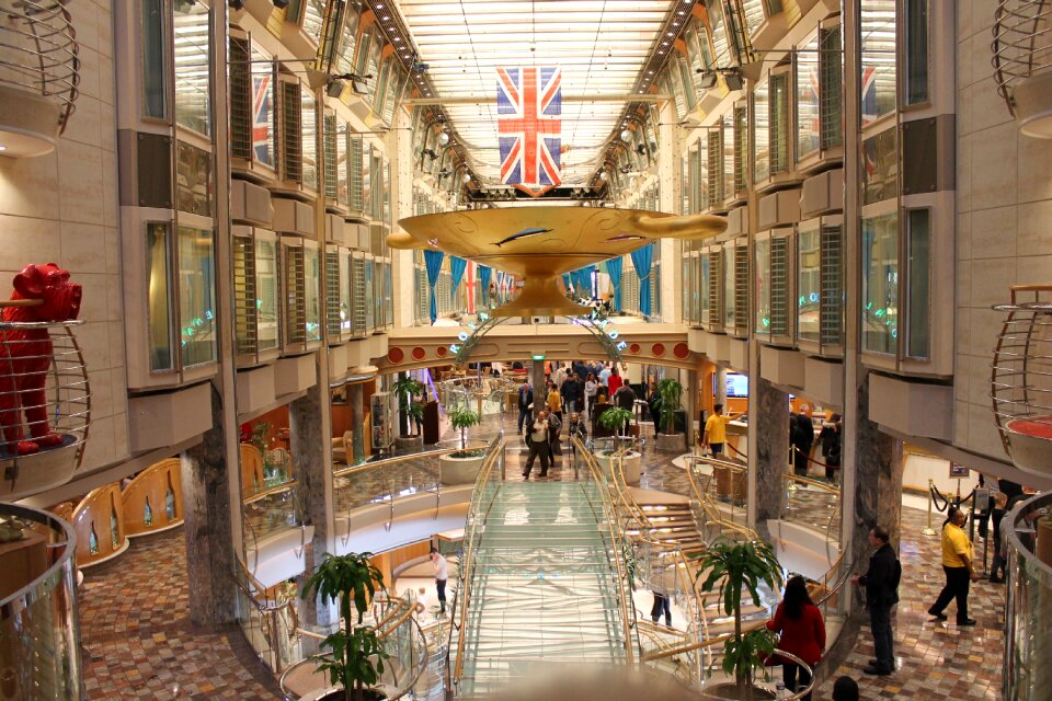 Cruise ship promenade