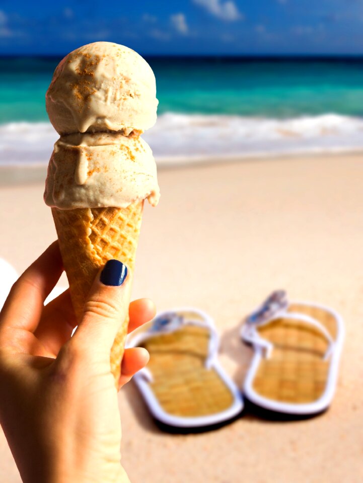 Ice cream cone sky sea