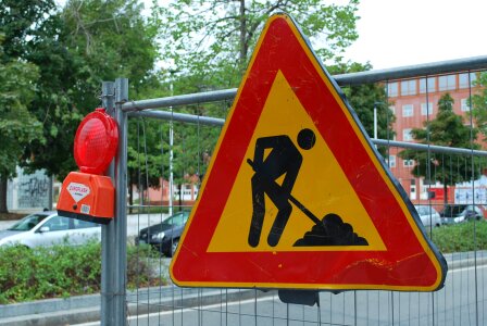 Road signs road sidewalk