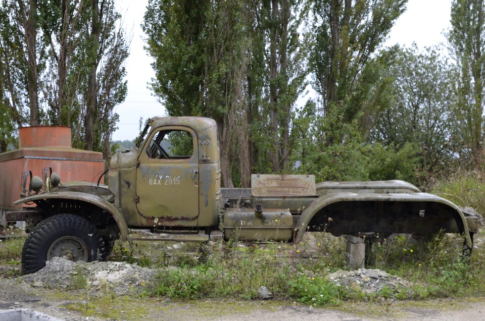 The vehicle truck forest