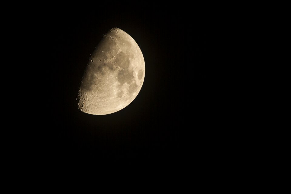 Increasingly moon craters night