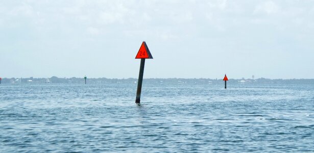 Coast water warnschild