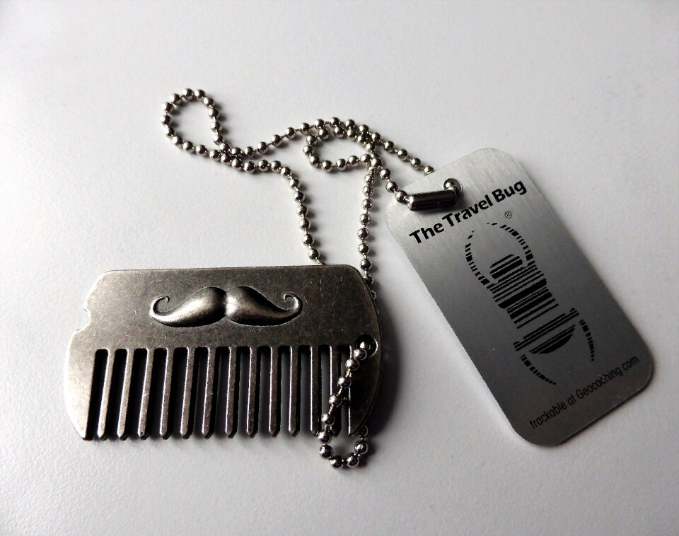 Free time keychain mustache